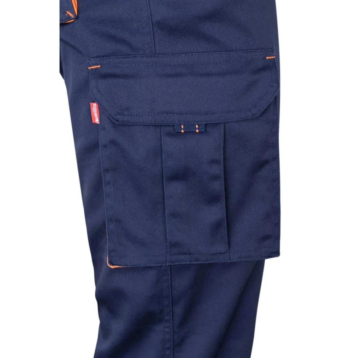 Pantaloni stretch, în două tonuri, cu buzunare multiple / Velilla / Pantaloni, salopete, colanți