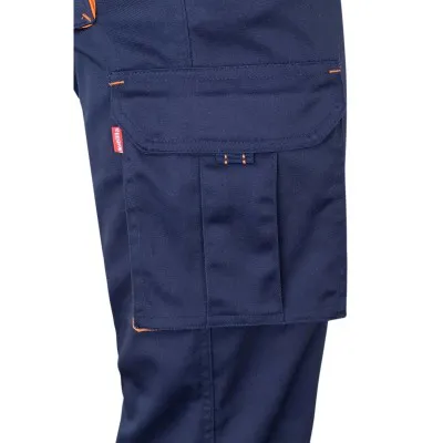 Pantaloni stretch, în două tonuri, cu buzunare multiple / Velilla / Pantaloni, salopete, colanți