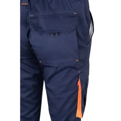 Pantaloni stretch, în două tonuri, cu buzunare multiple / Velilla / Pantaloni, salopete, colanți