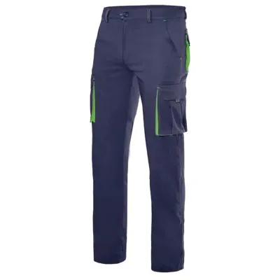 Pantaloni stretch, în două tonuri, cu buzunare multiple / Velilla / Pantaloni, salopete, colanți