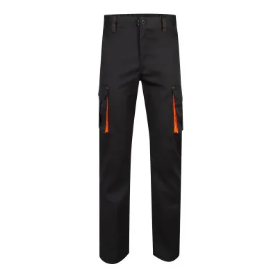 Pantaloni stretch, în două tonuri, cu buzunare multiple / Velilla / Pantaloni, salopete, colanți