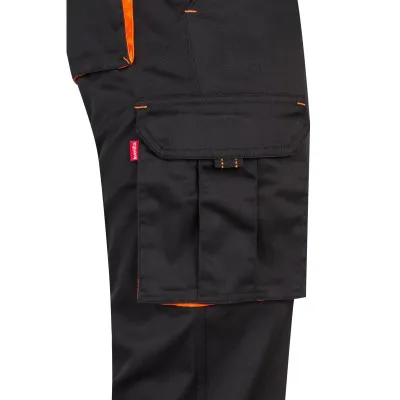 Pantaloni stretch, în două tonuri, cu buzunare multiple / Velilla / Pantaloni, salopete, colanți