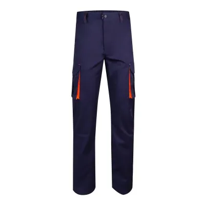 Pantaloni stretch, în două tonuri, cu buzunare multiple / Velilla / Pantaloni, salopete, colanți
