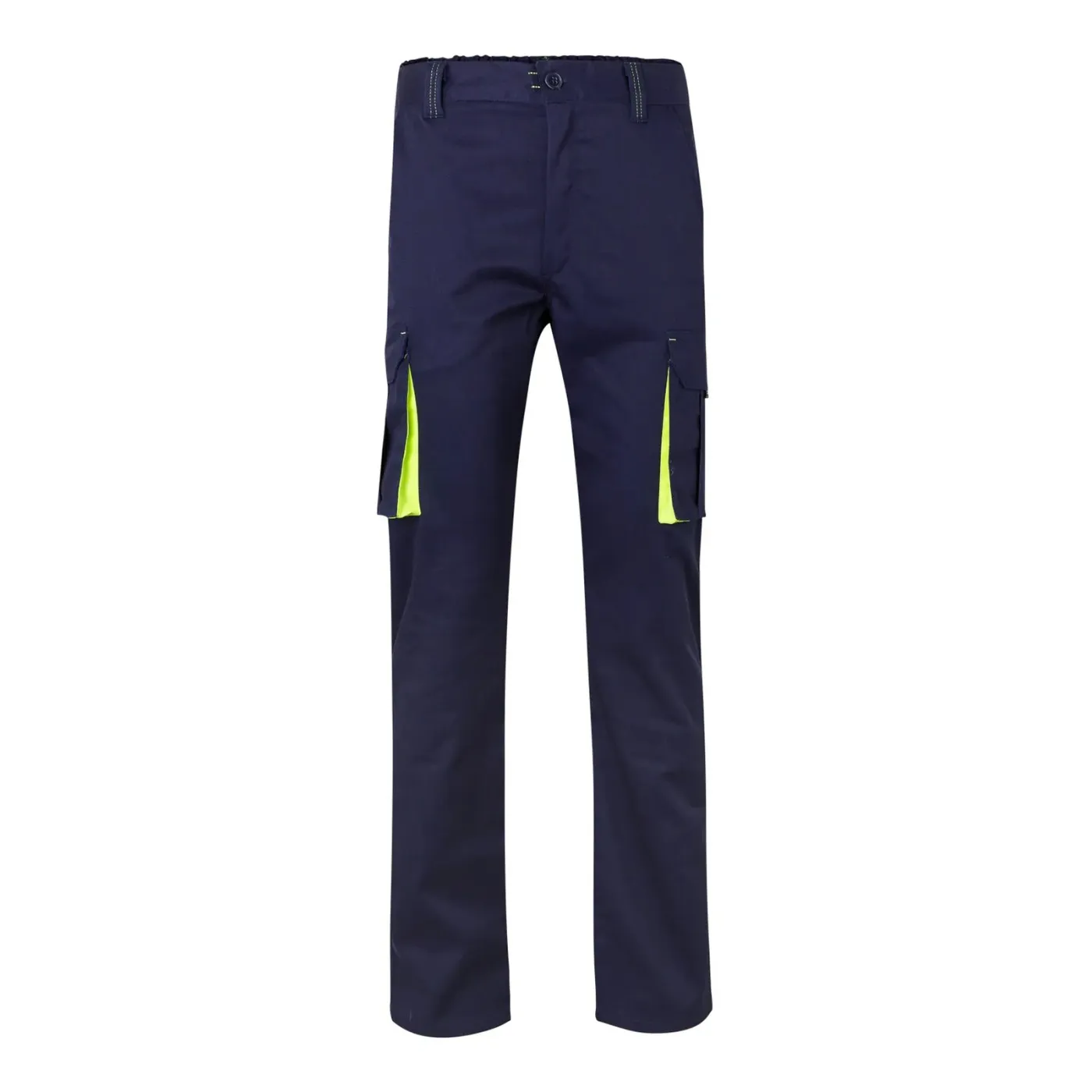 Pantaloni stretch, în două tonuri, cu buzunare multiple / Velilla / Pantaloni, salopete, colanți