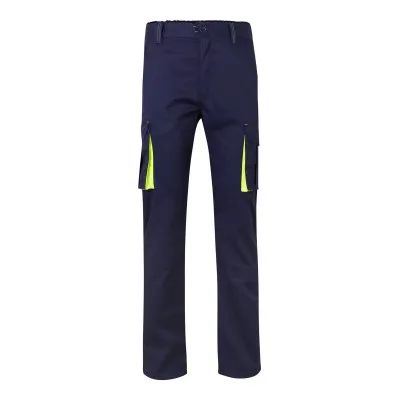 Pantaloni stretch, în două tonuri, cu buzunare multiple / Velilla / Pantaloni, salopete, colanți