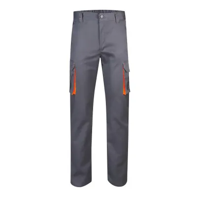 Pantaloni stretch, în două tonuri, cu buzunare multiple / Velilla / Pantaloni, salopete, colanți