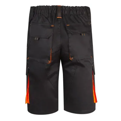Pantaloni scurți stretch, în două tonuri, cu buzunare multiple / Velilla / Pantaloni scurți de lucru