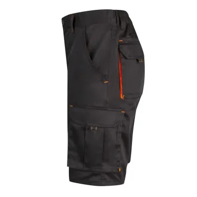 Pantaloni scurți stretch, în două tonuri, cu buzunare multiple / Velilla / Pantaloni scurți de lucru