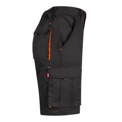 Pantaloni scurți stretch, în două tonuri, cu buzunare multiple / Velilla / Pantaloni scurți de lucru