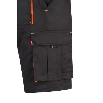 Pantaloni scurți stretch, în două tonuri, cu buzunare multiple / Velilla / Pantaloni scurți de lucru