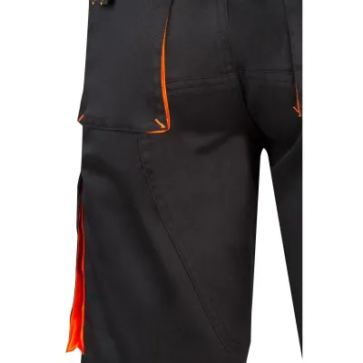 Pantaloni scurți stretch, în două tonuri, cu buzunare multiple / Velilla / Pantaloni scurți de lucru