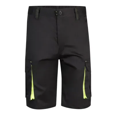 Pantaloni scurți stretch, în două tonuri, cu buzunare multiple / Velilla / Pantaloni scurți de lucru