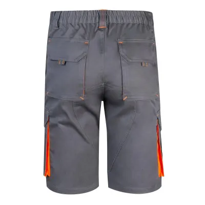 Pantaloni scurți stretch, în două tonuri, cu buzunare multiple / Velilla / Pantaloni scurți de lucru