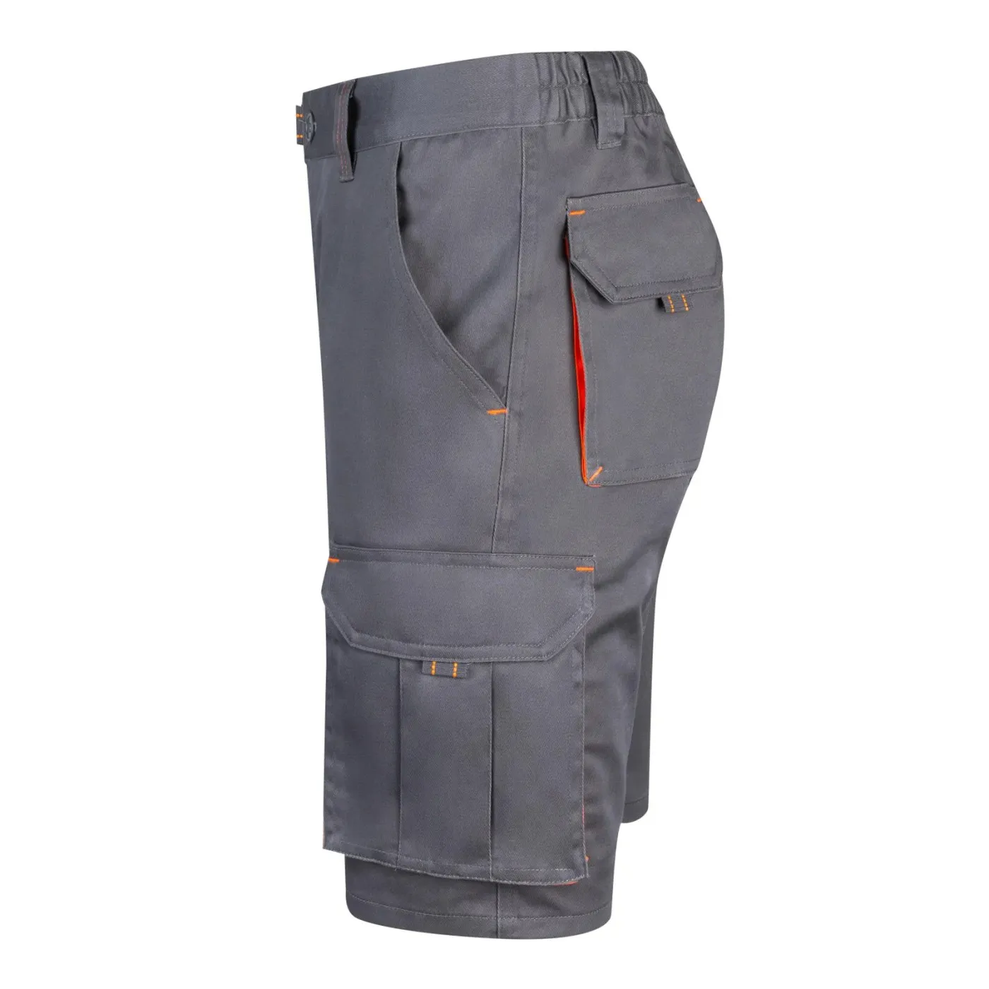 Pantaloni scurți stretch, în două tonuri, cu buzunare multiple / Velilla / Pantaloni scurți de lucru