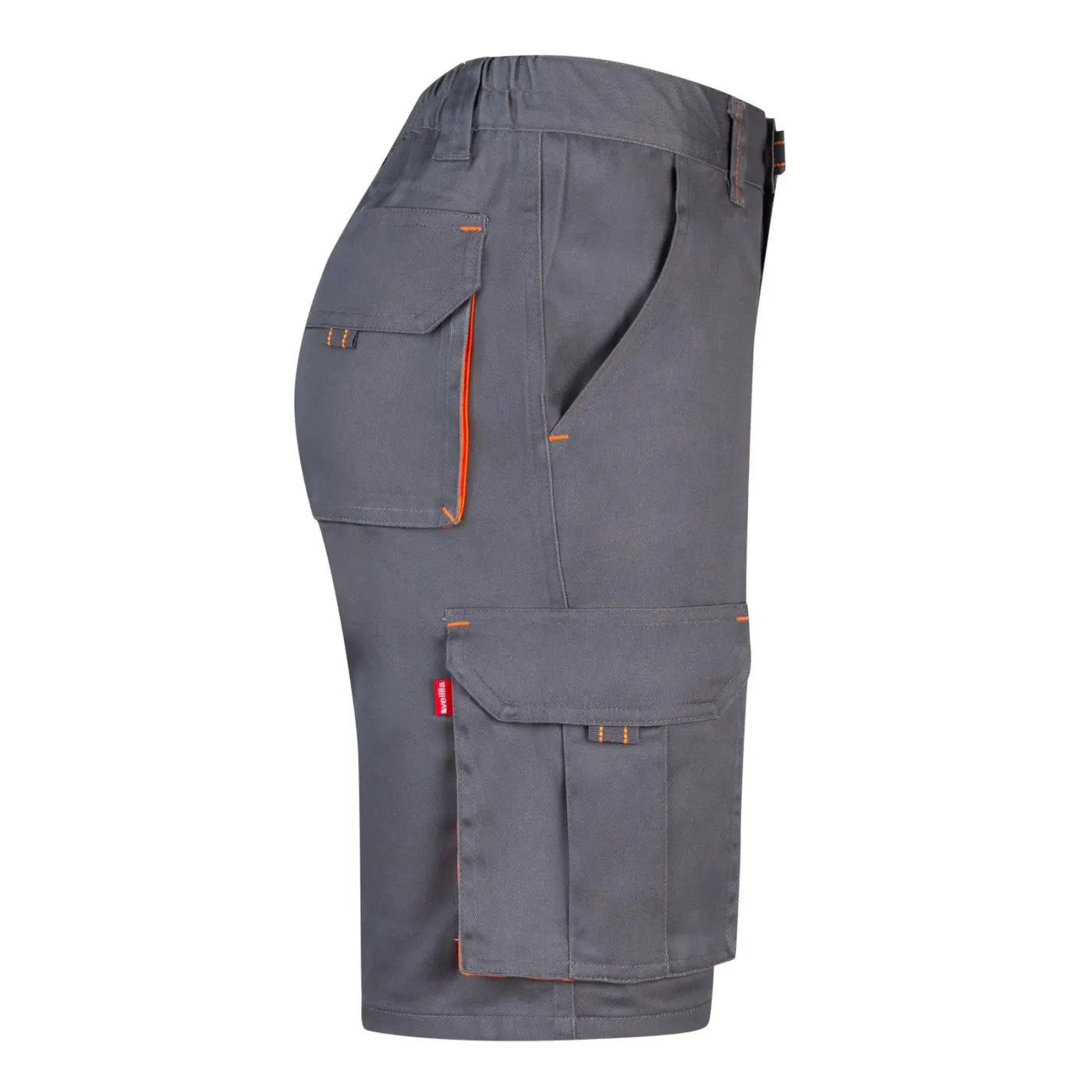 Pantaloni scurți stretch, în două tonuri, cu buzunare multiple / Velilla / Pantaloni scurți de lucru