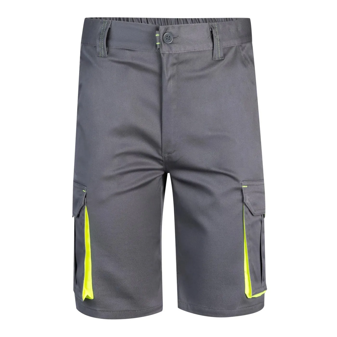 Pantaloni scurți stretch, în două tonuri, cu buzunare multiple / Velilla / Pantaloni scurți de lucru