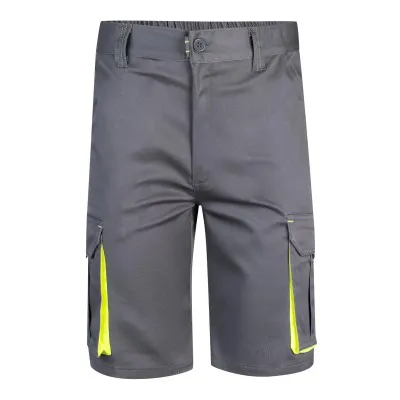 Pantaloni scurți stretch, în două tonuri, cu buzunare multiple / Velilla / Pantaloni scurți de lucru
