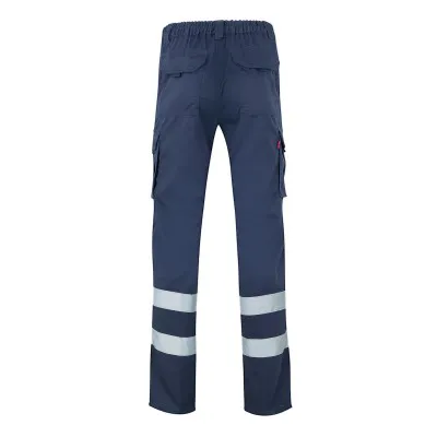 Pantaloni stretch, cu benzi reflectorizante, cu buzunare multiple / Velilla / Pantaloni, salopete, colanți