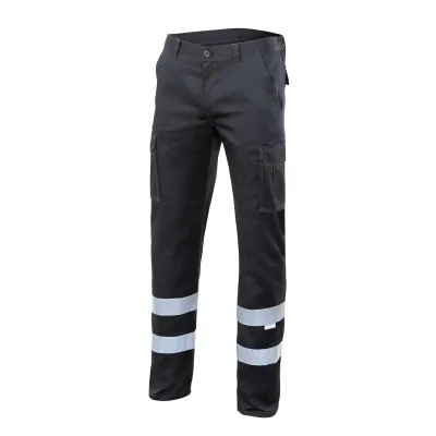 Pantaloni stretch, cu benzi reflectorizante, cu buzunare multiple / Velilla / Pantaloni, salopete, colanți