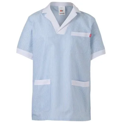 Cămașă în dungi, cu mâneci scurte, pentru femei / Velilla / Îmbrăcăminte medicală