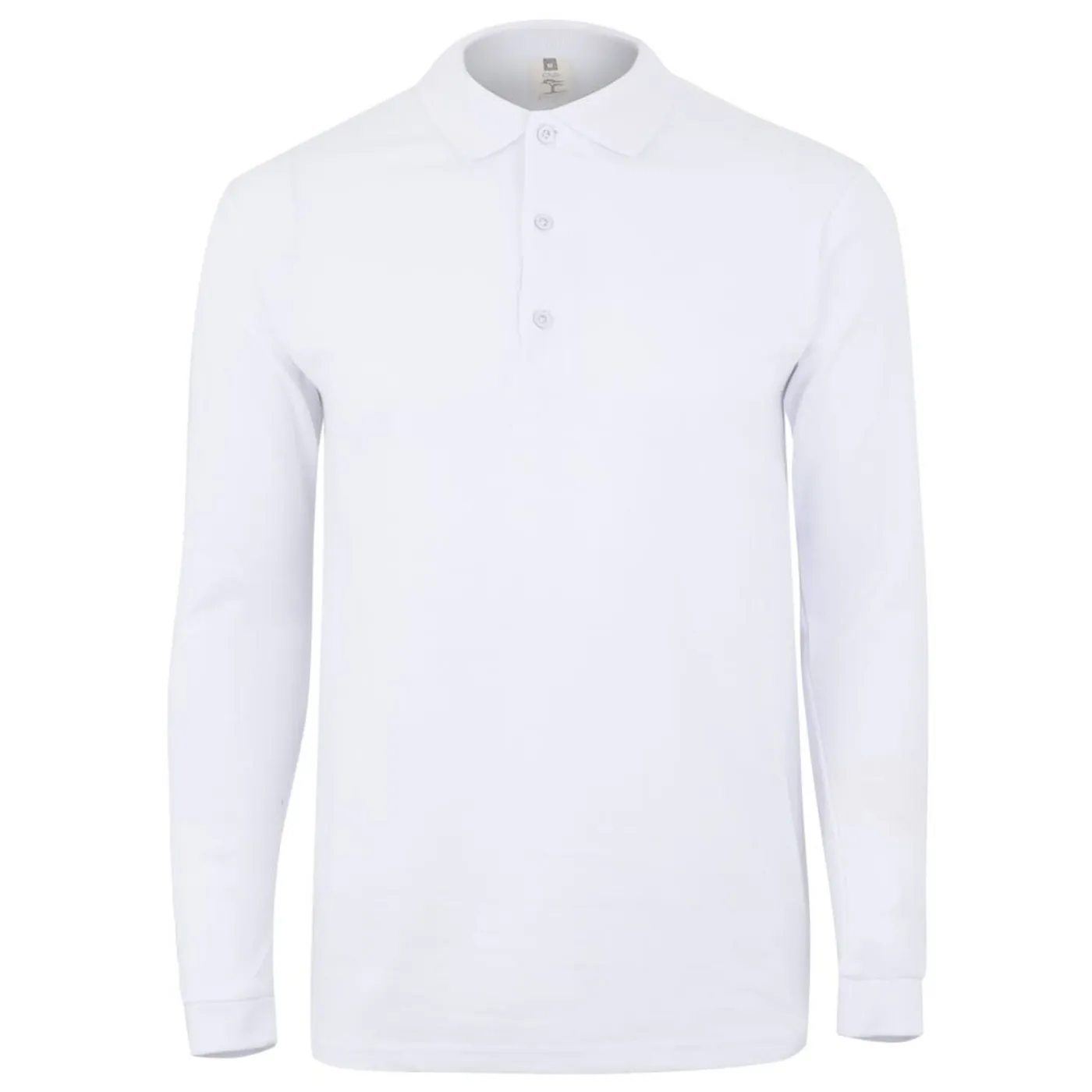 Tricou polo HOBART cu mânecă lungă, unisex, simplu, alb / Mukua / Tricouri, bluze, cămăși