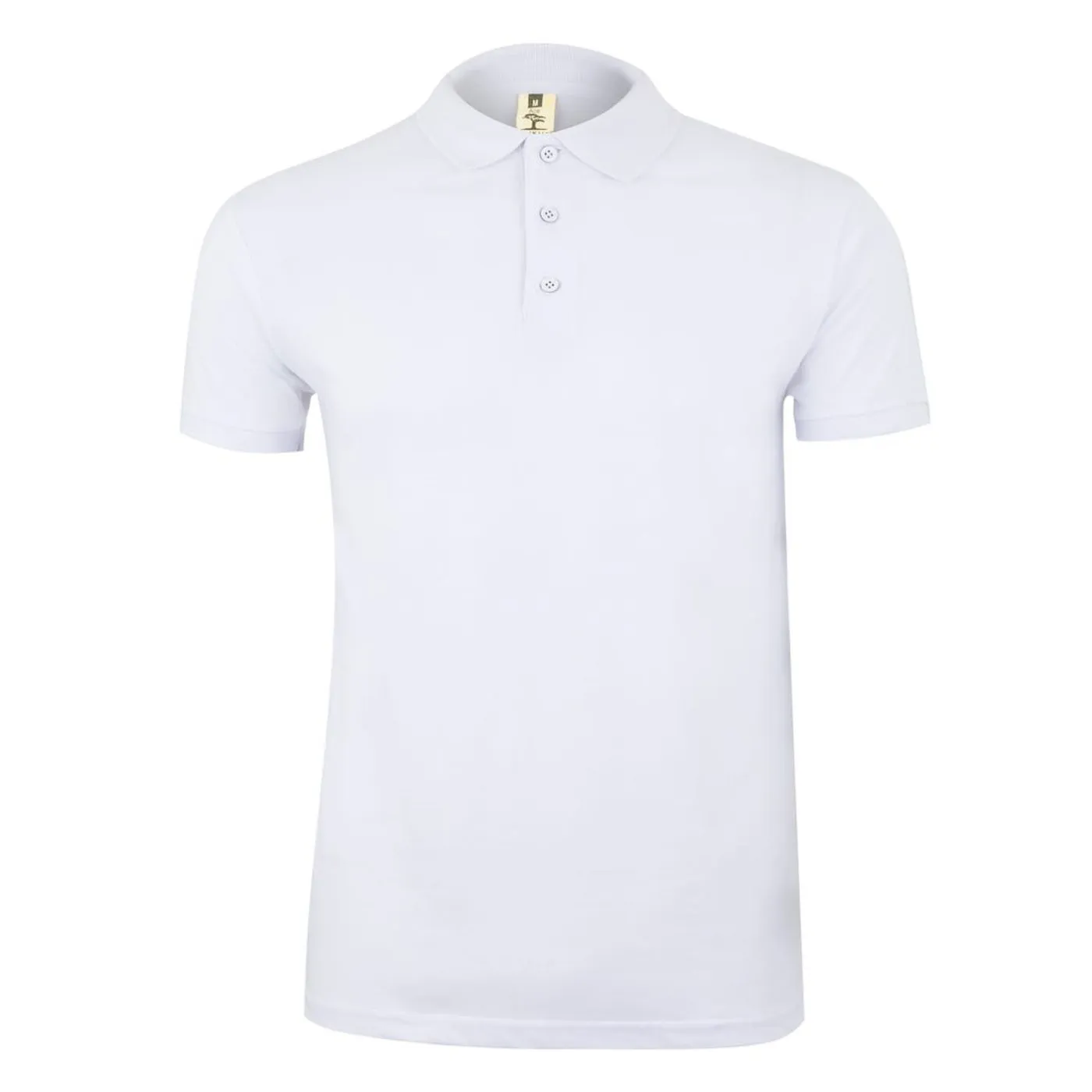 Tricou polo GIBSON cu mânecă scurtă, unisex, simplu, alb / Mukua / Tricouri, bluze, cămăși