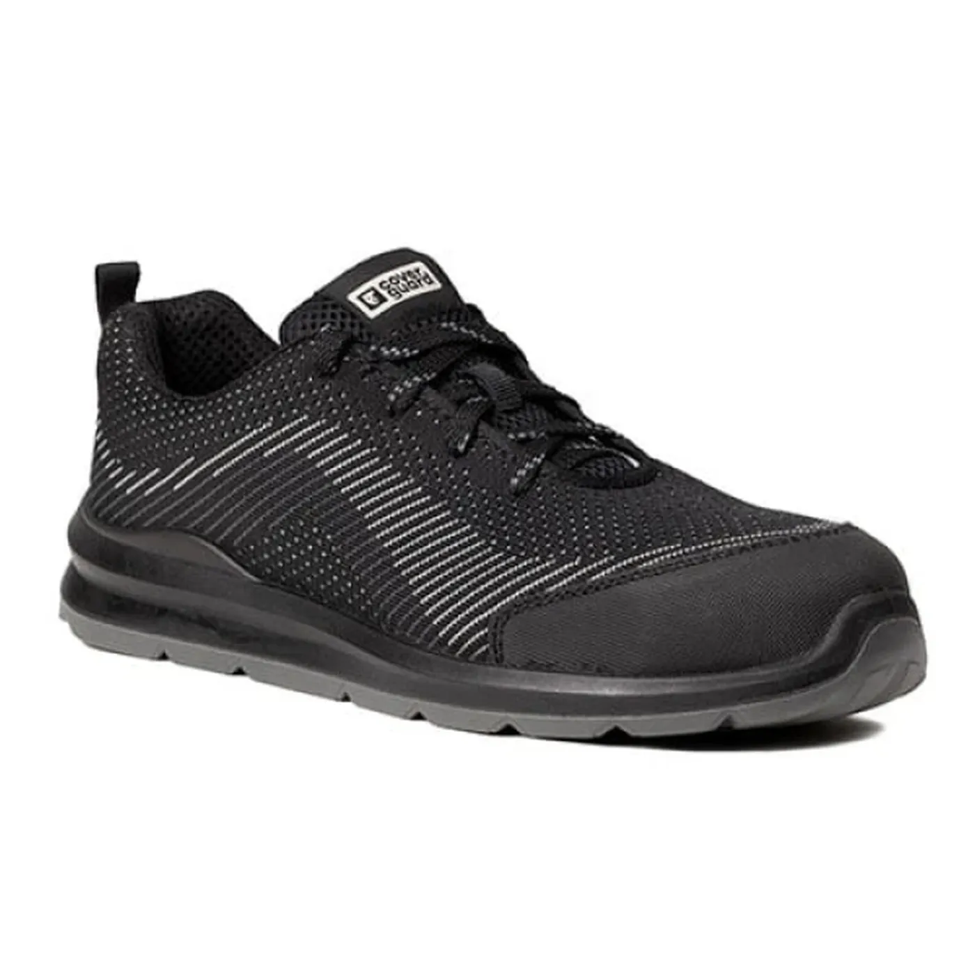 Pantofi sport de protecție MILERITE negru-gri S1P SRC / Coverguard / Încălțăminte sport de protecție, casual și timp liber
