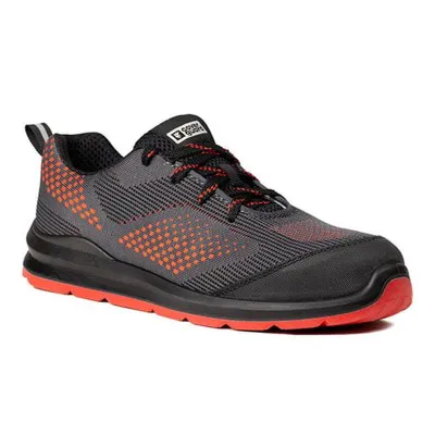 Pantofi sport de protecție MILERITE gri-roșu S1P SRC / Coverguard / Încălțăminte sport de protecție, casual și timp liber