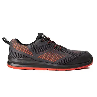 Pantofi sport de protecție MILERITE gri-roșu S1P SRC / Coverguard / Încălțăminte sport de protecție, casual și timp liber