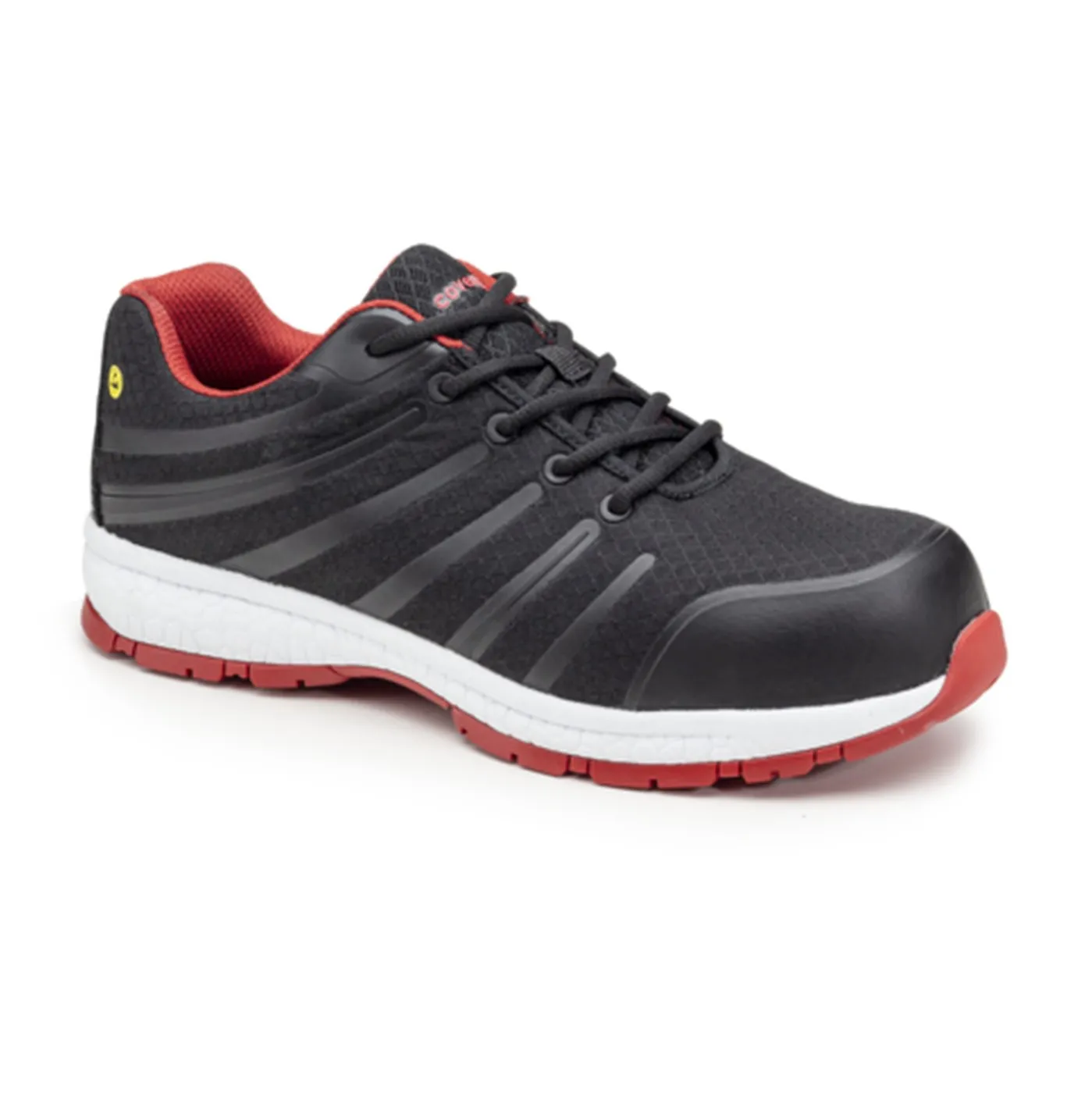 Pantofi sport de protecție GALAXITE negru/roșu S1P SRC ESD / Coverguard / Încălțăminte sport de protecție, casual și timp liber