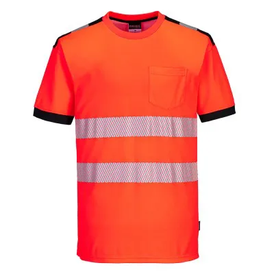 T181 - Tricou PW3 HiVis S/S / Portwest / Tricouri, bluze, cămăși