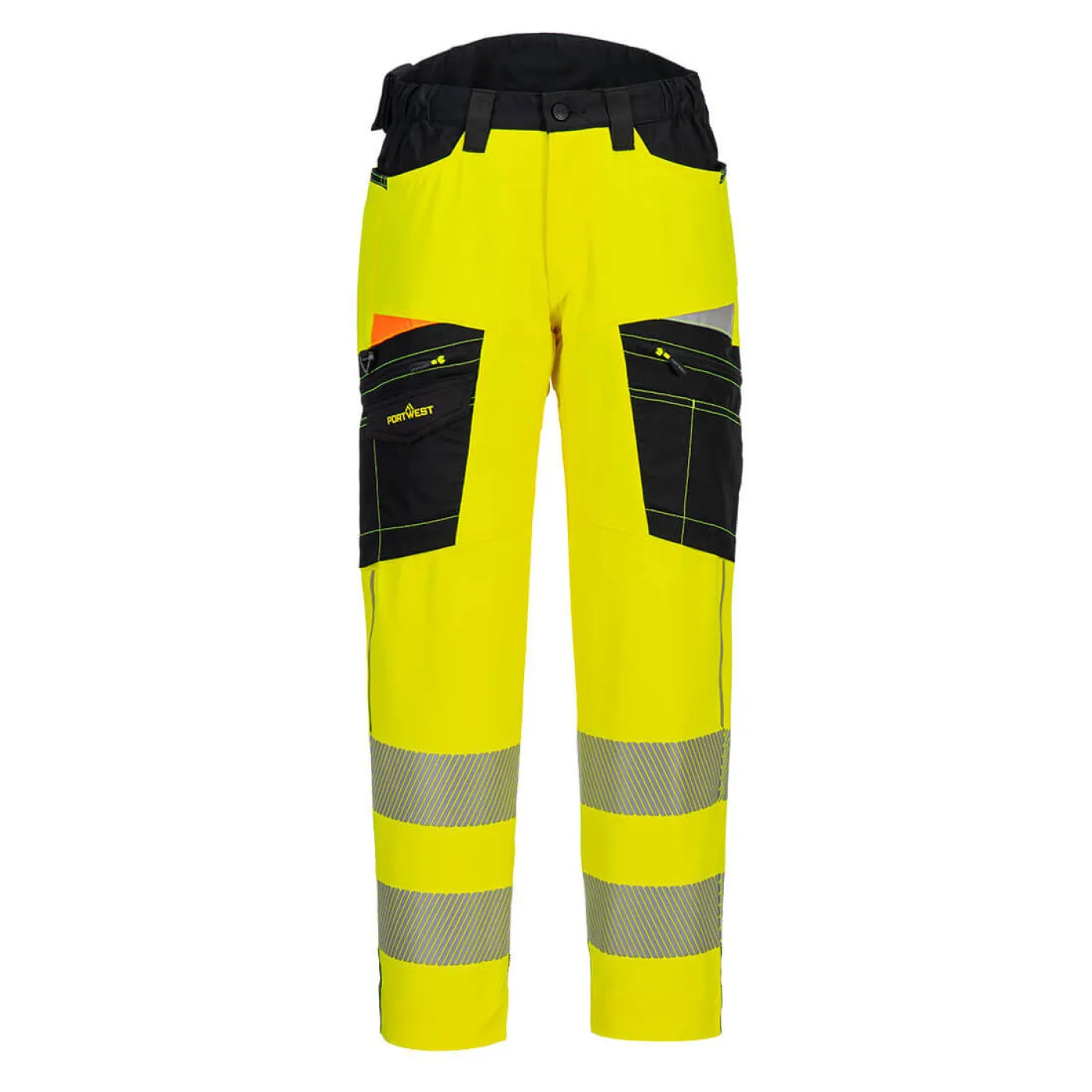 DX453 - Pantaloni de lucru HiVis DX4, cu buzunare detașabile / Portwest / Pantaloni, salopete, colanți