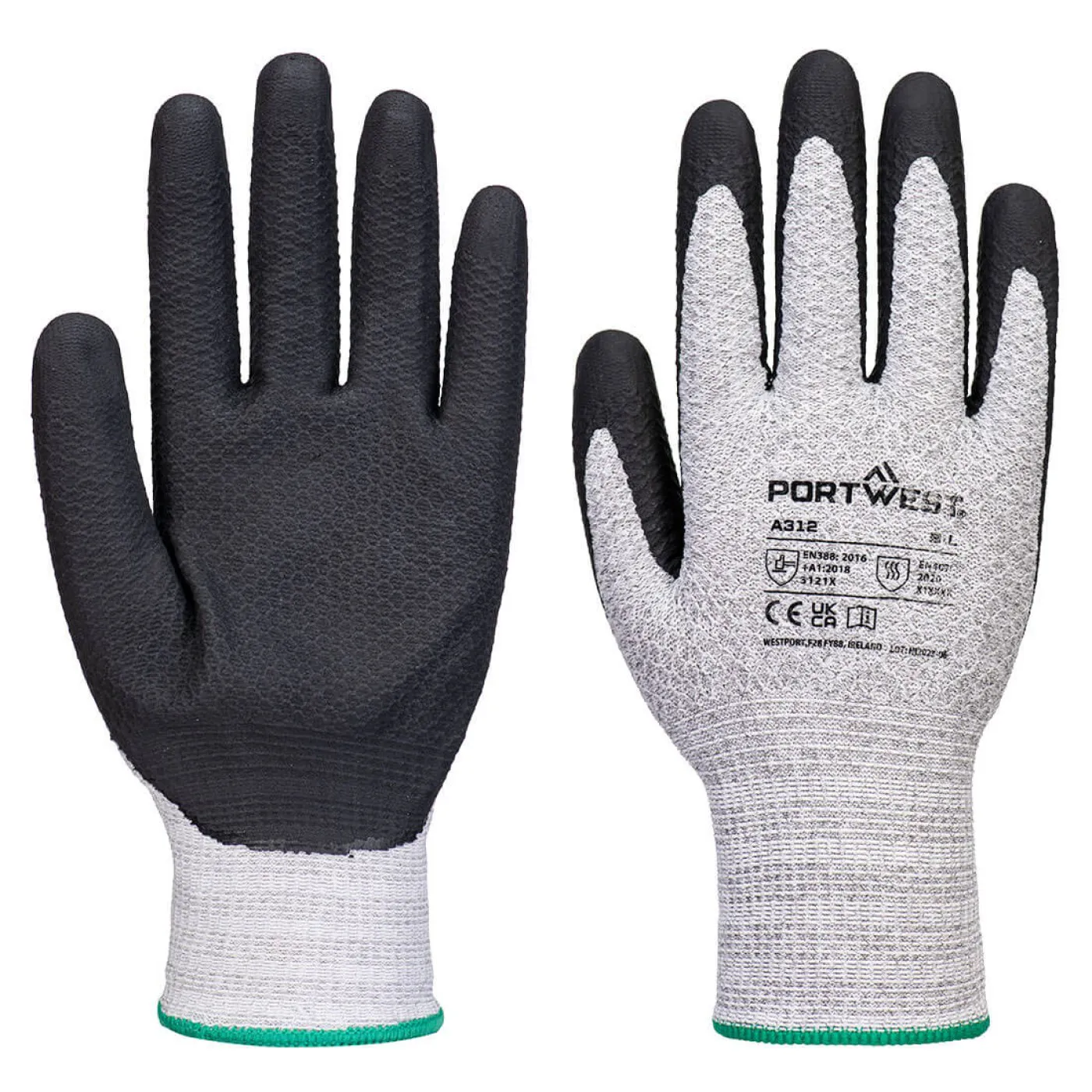 A312 - Mănuși TouchScreen din PVC Grip 13 (12 perechi) / Portwest / Mănuși de protecție din material textil impregnate