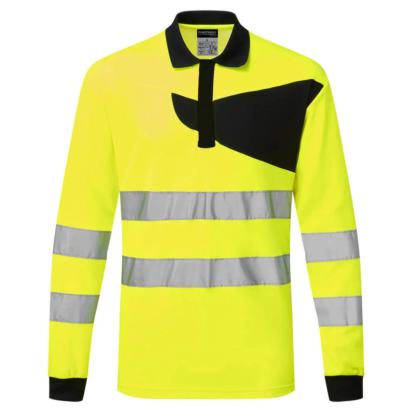 PW220 - Tricou Polo HiVis PW2 cu mânecă lungă / Portwest / Tricouri, bluze, cămăși