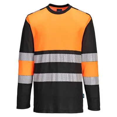 PW312 - Tricou HiVis PW3 cu mânecă lungă, Clasa 1 / Portwest / Tricouri, bluze, cămăși