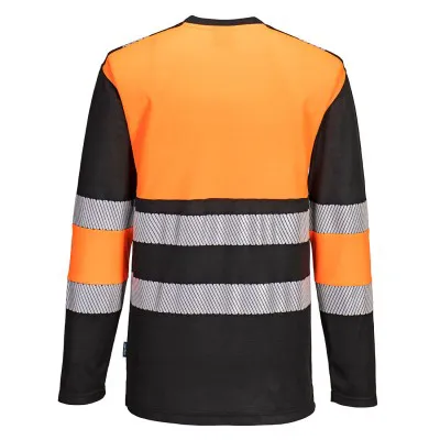 PW312 - Tricou HiVis PW3 cu mânecă lungă, Clasa 1 / Portwest / Tricouri, bluze, cămăși