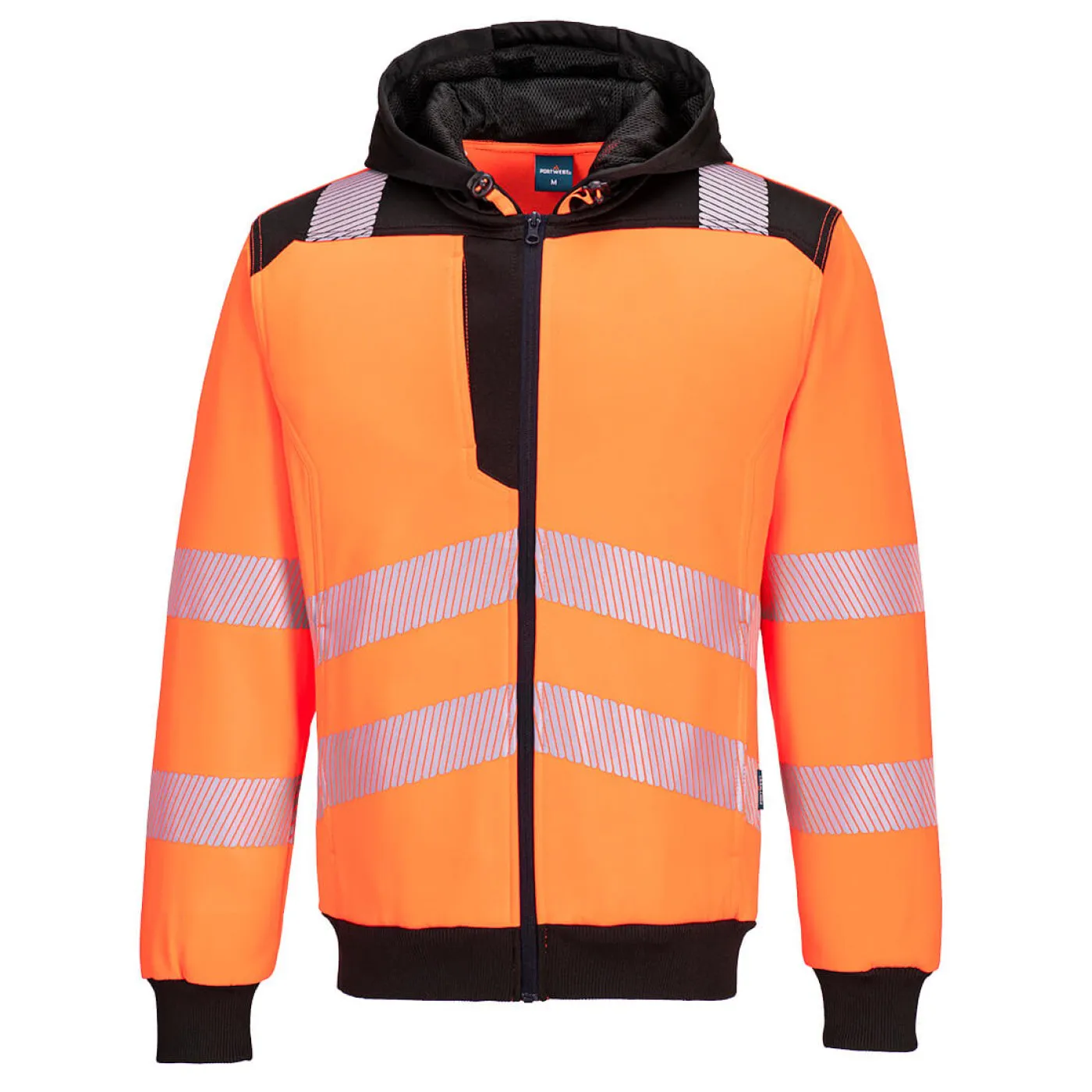 PW327 - Hanorac HiVis PW3 cu gluga și fermoar / Portwest / Hanorace, bluze softshell, polar și fleece
