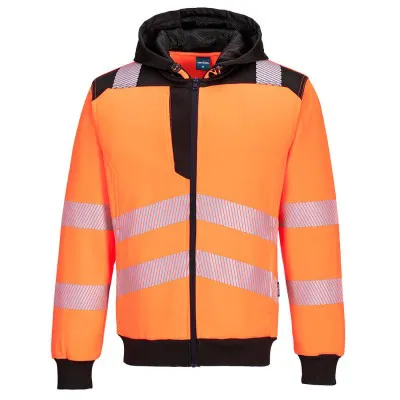PW327 - Hanorac HiVis PW3 cu gluga și fermoar / Portwest / Hanorace, bluze softshell, polar și fleece