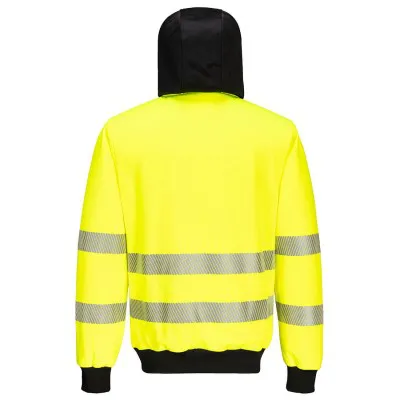 PW327 - Hanorac HiVis PW3 cu gluga și fermoar / Portwest / Hanorace, bluze softshell, polar și fleece