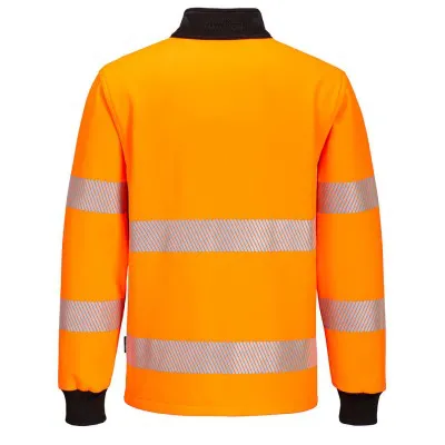 PW326 - Bluză HiVis PW3 cu fermoar scurt / Portwest / Tricouri, bluze, cămăși