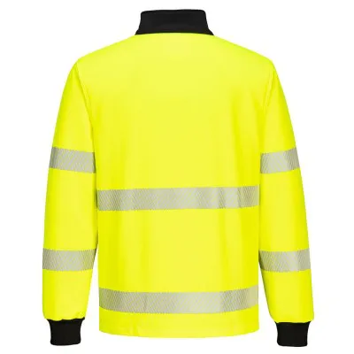 PW326 - Bluză HiVis PW3 cu fermoar scurt / Portwest / Tricouri, bluze, cămăși