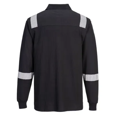 FR711 - Tricou polo ignifug PW3, cu mânecă lungă / Portwest / Îmbrăcăminte antistatică și ignifugă