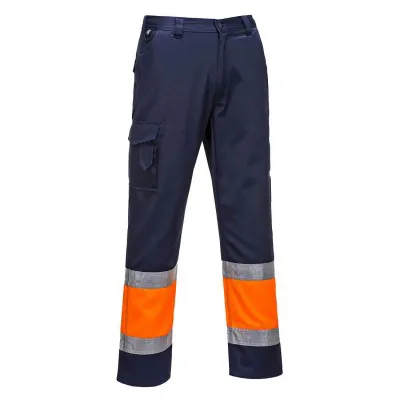 L049 - Pantaloni de lucru HiVis Lightweight Contrast, Clasa 1 / Portwest / Îmbrăcăminte HiVis și reflectorizantă