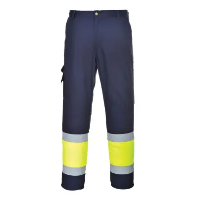 L049 - Pantaloni de lucru HiVis Lightweight Contrast, Clasa 1 / Portwest / Îmbrăcăminte HiVis și reflectorizantă