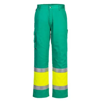 L049 - Pantaloni de lucru HiVis Lightweight Contrast, Clasa 1 / Portwest / Îmbrăcăminte HiVis și reflectorizantă
