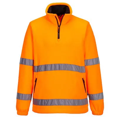 F302 - Fleece HiVis cu fermoar scurt / Portwest / Îmbrăcăminte HiVis și reflectorizantă