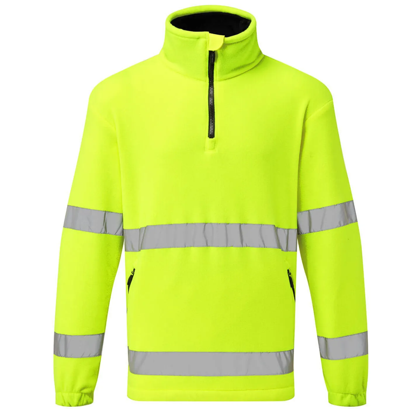 F302 - Fleece HiVis cu fermoar scurt / Portwest / Îmbrăcăminte HiVis și reflectorizantă