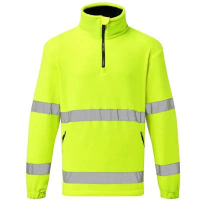 F302 - Fleece HiVis cu fermoar scurt / Portwest / Îmbrăcăminte HiVis și reflectorizantă