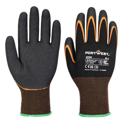 AP35 - Mănuși din nitril Double Palm 15 / Portwest / Mănuși de protecție din material textil impregnate