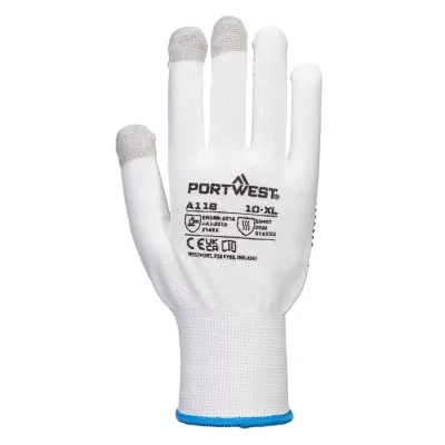 A118 - Mănuși TouchScreen cu puncte din PVC Grip 13 (12 perechi) / Portwest / Mănuși de protecție din material textil impregnate